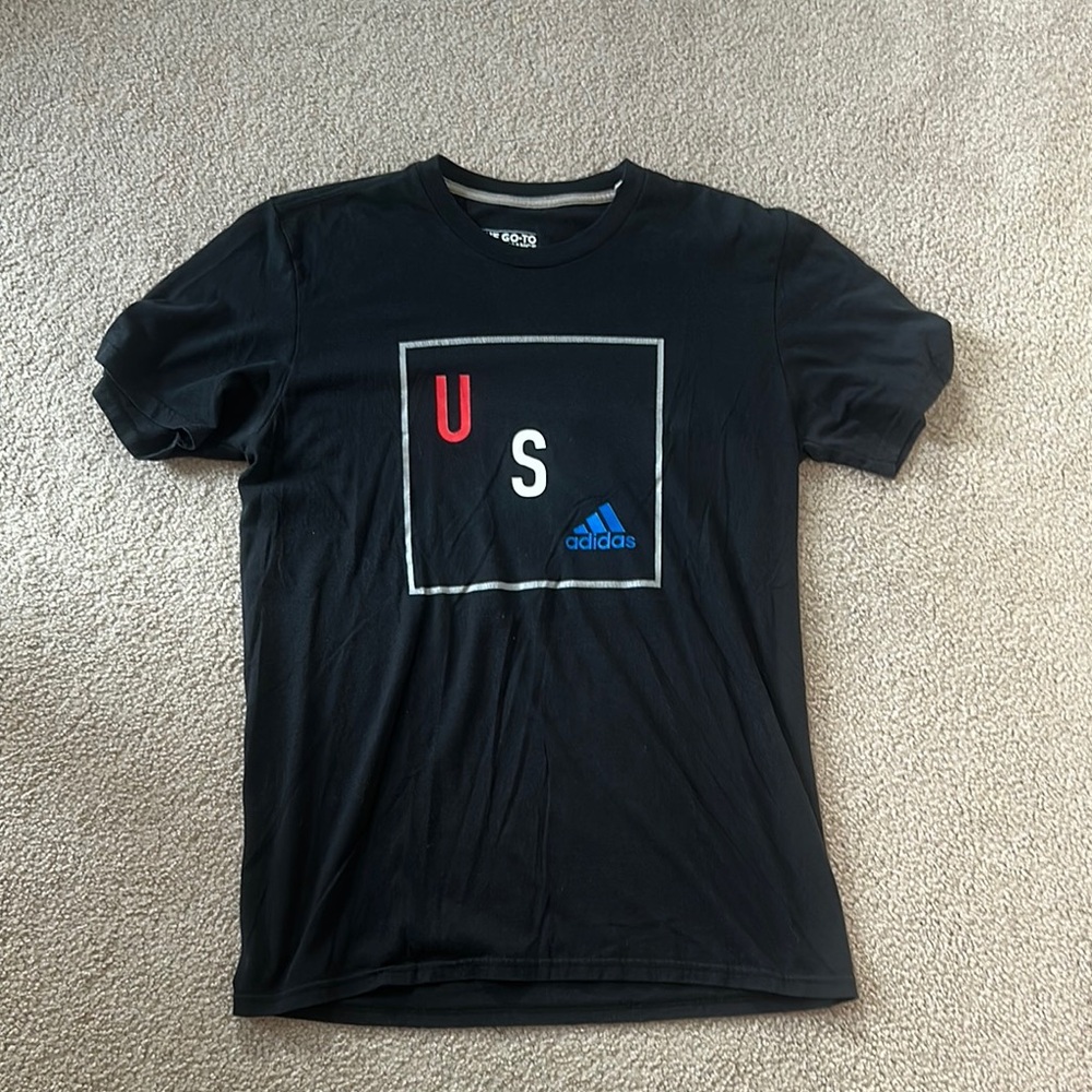 Adidas Men's Black Graphic T-Shirt Size Medium